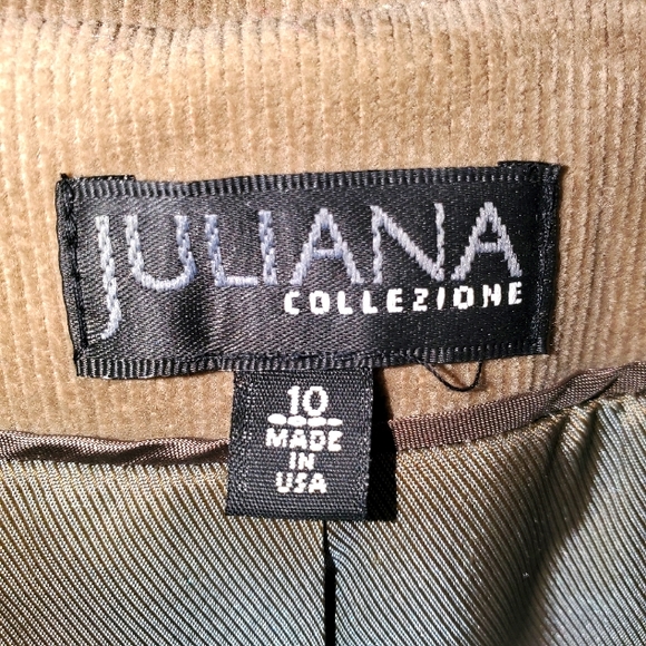 Juliana Collezione blazer size 10 corduroy studded zip. Italy - Picture 5 of 12